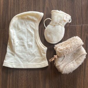 Merino Wool Hat/Mittens/Booties bundle 6-12 mo